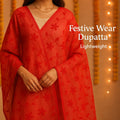 Phulkarigiri Multicolour Phulkari Dupatta with Mirror Work – Chinon Silk Ethnic Dupatta with Four Side Tissue Border